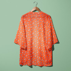 Тканина шифон креп букет помаранч