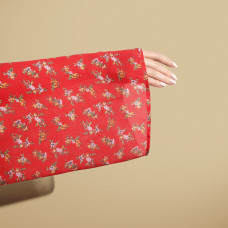 Тканина шифон креп букет червоний