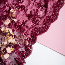 Тканина Гіпюр Галатея бургунді