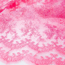 Тканина гіпюр Красуня рожевий