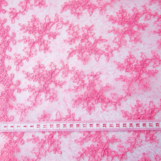 Тканина гіпюр Красуня рожевий