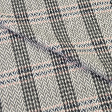 Тканина пальтова Ялинка смуги сіра