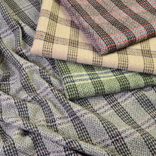 Тканина пальтова Ялинка смуги сіра