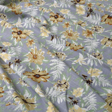 Тканина льон принт Забава V-5/1 привіт сірий