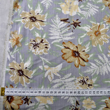 Тканина льон принт Забава V-5/1 привіт сірий