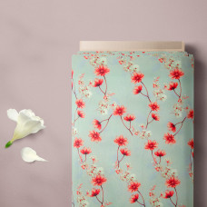 Тканина батист Digital принт космея полин