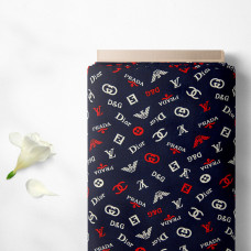 Тканина плательна штапель Бренді мульті бренд темно синій