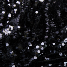 Тканина трикотаж з паєтками Ф'южин V-2/1 чорний