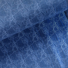 Тканина портьєрна жакардова Павутина V-30476 синя