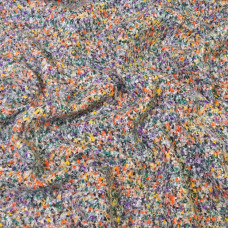 Тканина костюмна Букле Фелісіті оранж/жовта/фіолет