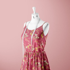 Тканина батист Digital принт Віолетта вишня