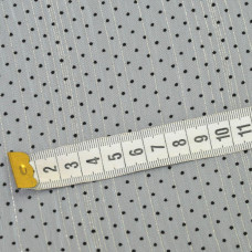 Тканина шифон Горошок флок люрекс св/блакитний