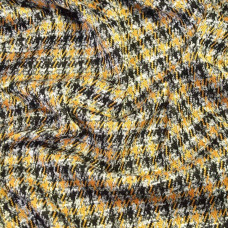 Тканина трикотаж жакард Леонсія V-8/1 гірчиця/чорний