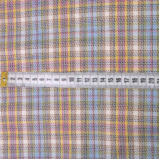 Тканина костюмна Клітка штрих голуб/кольоровий