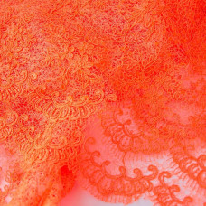 Тканина гіпюр Красуня неон оранж