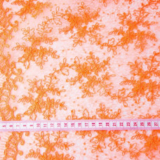 Тканина гіпюр Красуня неон оранж