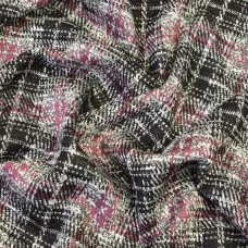 Тканина трикотаж жакард Леонсія V-6/1 чорний/бордо