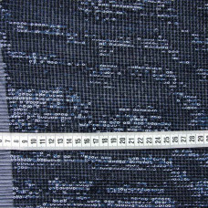 Тканина сітка пліссе з паєткою паєтка блискуча ошатна т/синя