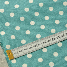 Тканина декоративна бавовняна Прем'єр Горох V-57 мор хвиля