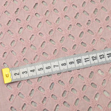 Тканина батист прошва з вишивкою натхнення пудра