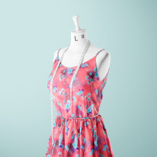 Тканина батист Digital принт Роуз корал