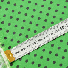 Тканина шифон Горохи асорти дрібний зелений