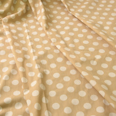 Тканина поплін стрейч Горох беж