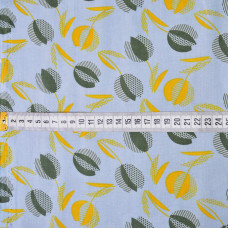 Тканина плательна штапель тюльпан блакитна