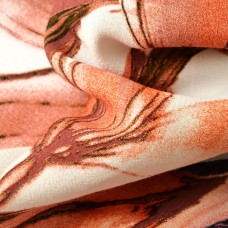 Тканина плательна Віскоза принт тюльпан фрез