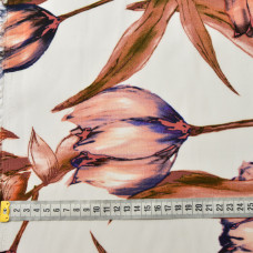 Тканина плательна Віскоза принт тюльпан фрез