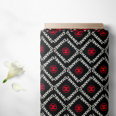 Тканина плательна штапель Бренди Chanel 2 чорний