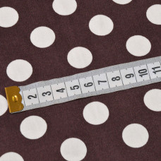 Тканина бавовна сатин Горохи шоколад