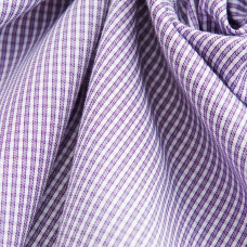 Тканина сорочкова клітка колосок/фіолет