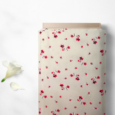 Тканина плательна штапель твіл принт V-205/2 прогалина беж