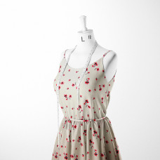 Тканина плательна штапель твіл принт V-205/2 прогалина беж