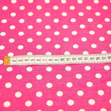 Тканина декоративна бавовняна Прем'єр Горох V-4 малина