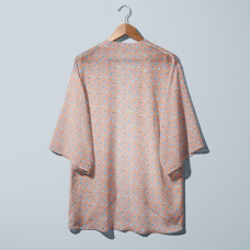 Тканина шифон креп флора капучіно