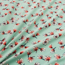 Тканина плательна супер софт веснянка м'ята