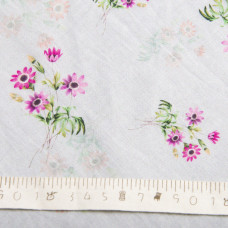 Тканина батист з малюнком Віола світло-сірий