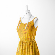 Тканина плательна штапель твіл принт V-212/1 прованс гірчиця