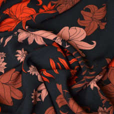Тканина плательна Madrid креп Лілія чорна
