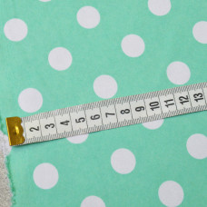 Тканина плательна Super soft Горохи бірюза