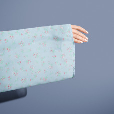 Тканина шифон з малюнком Веста блакитний