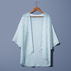 Тканина шифон з малюнком Веста блакитний