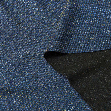 Тканина трикотаж блиск сітка т/синий