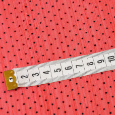 Тканина шифон Горошок флок люрекс гранат