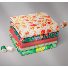 Тканина льон Гвоздика т/зелена