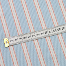 Тканина трикотаж смужка Spring блакитна/пудра