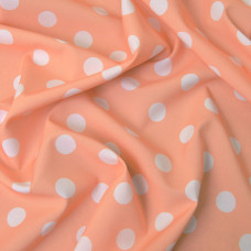 Тканина плательна Super soft Горохи персик