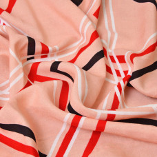 Тканина плательна штапель із малюнком Румба персик